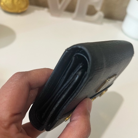 MCM SMALL BLACK LEATHER TRIFOLD WALLET - Picture 8 of 13